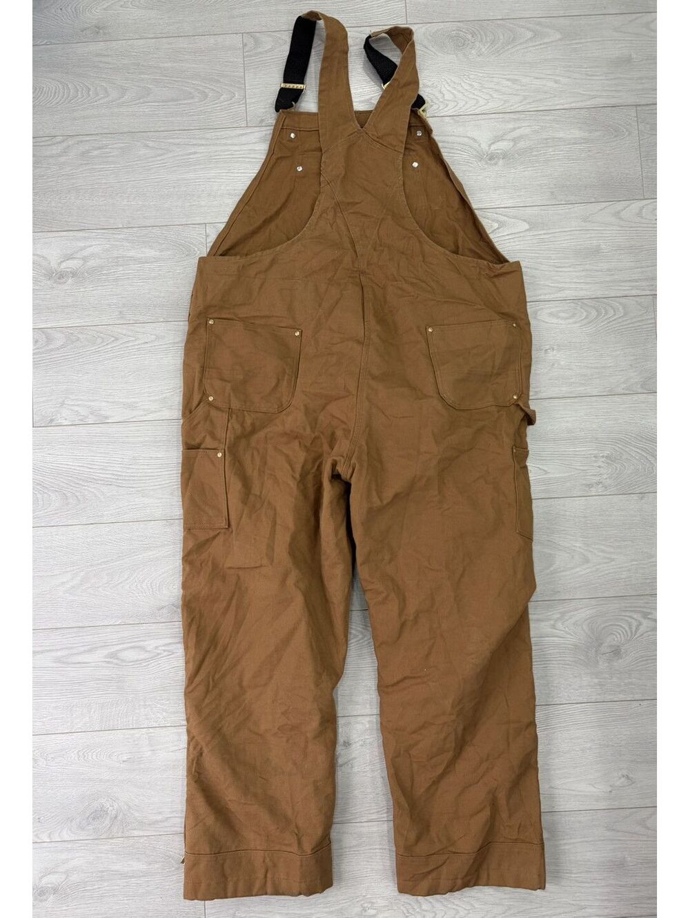Vintage Y2K Carhartt Overalls Pants Brown Workwear XXL